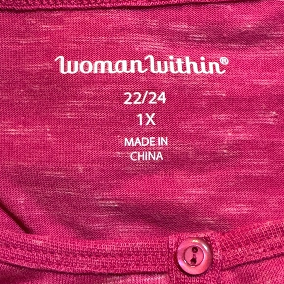 Woman Within Long Sleeve Tunic Tee 22/24 - Picture 5 of 7